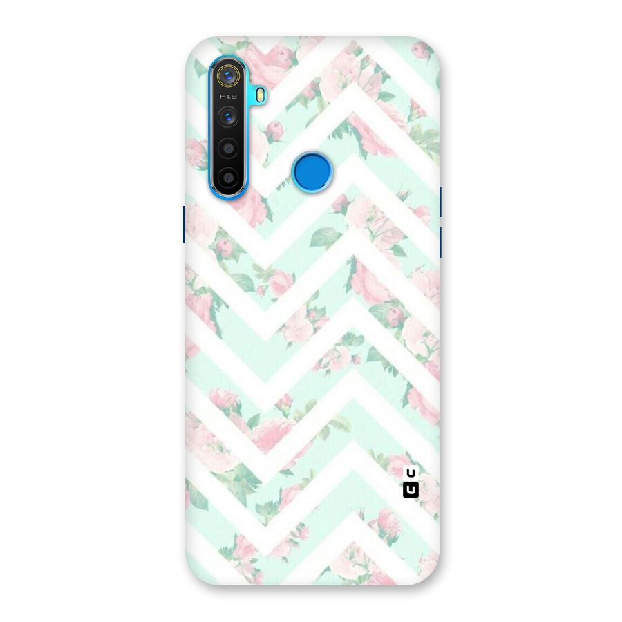 Pastel Floral Zig Zag Back Case for Realme 5s