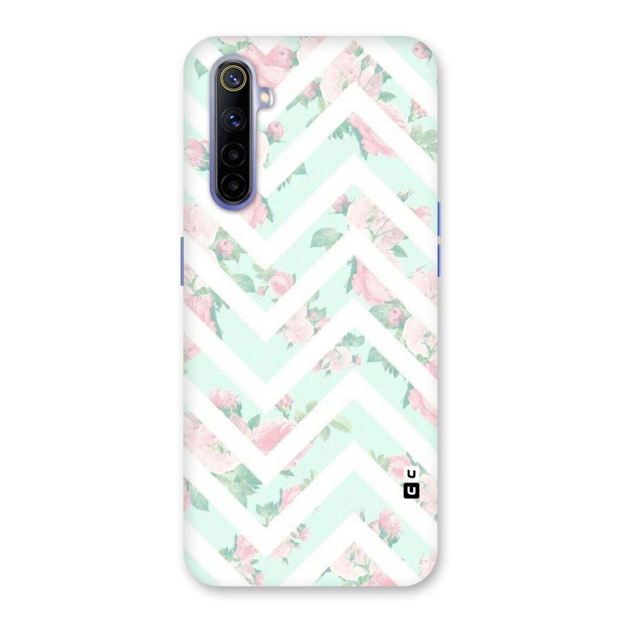 Pastel Floral Zig Zag Back Case for Realme 6