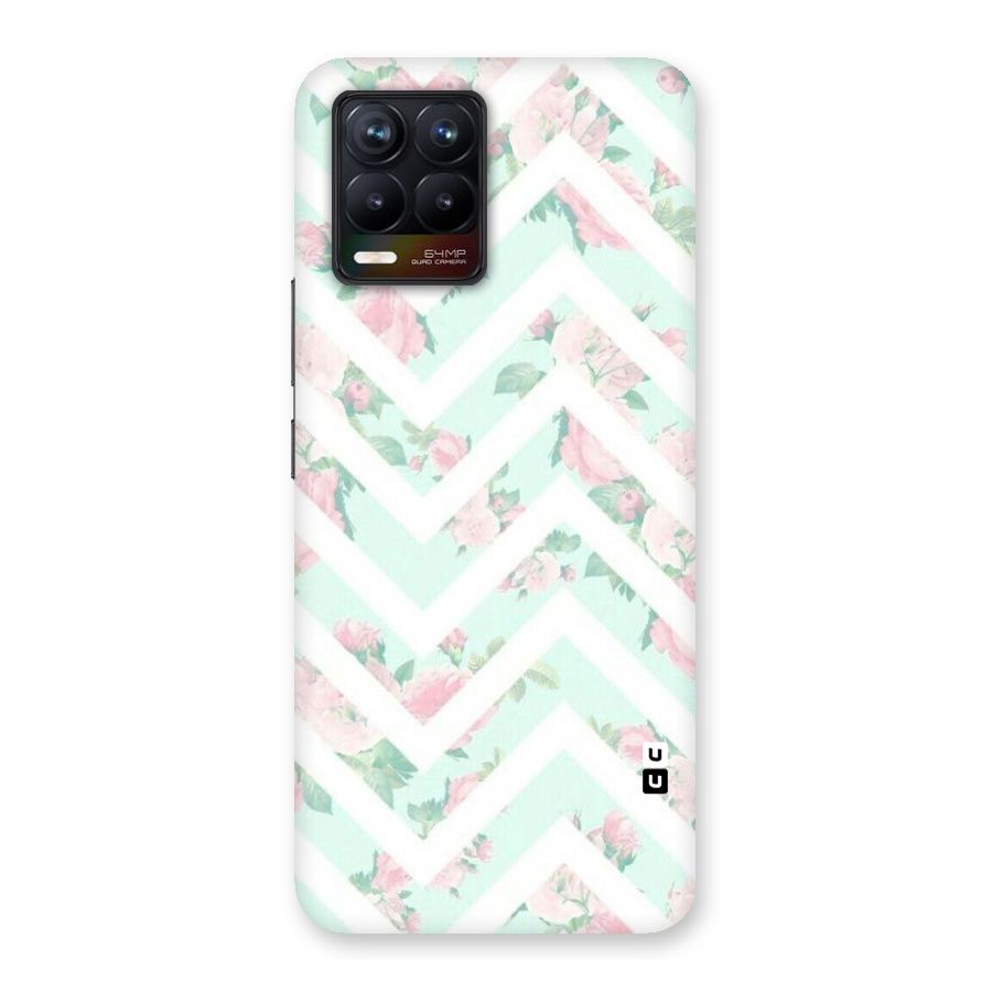 Pastel Floral Zig Zag Back Case for Realme 8