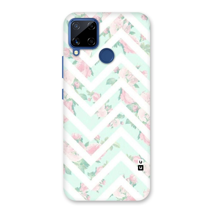 Pastel Floral Zig Zag Back Case for Realme C15