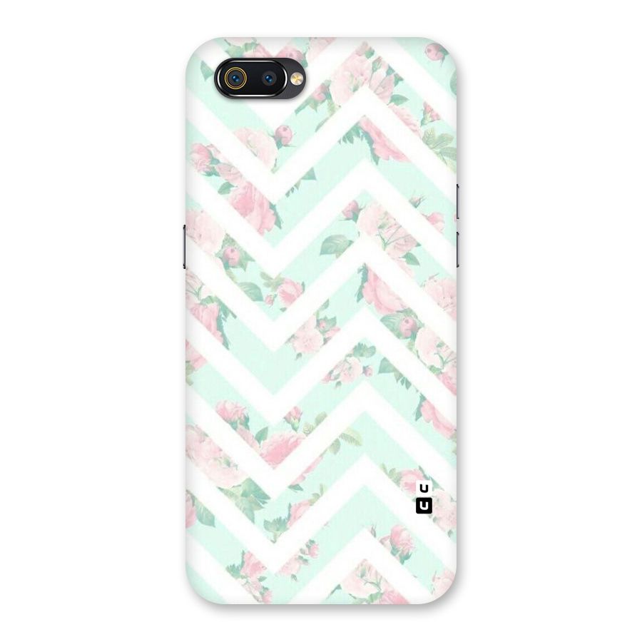 Pastel Floral Zig Zag Back Case for Realme C2