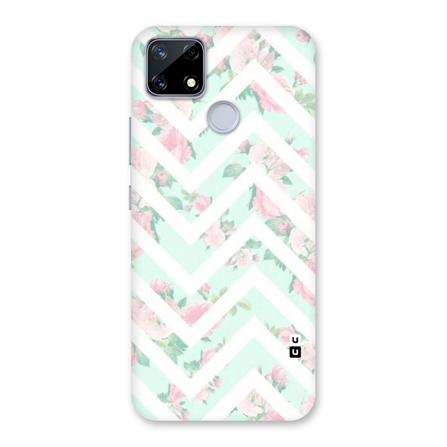 Pastel Floral Zig Zag Back Case for Realme Narzo 20