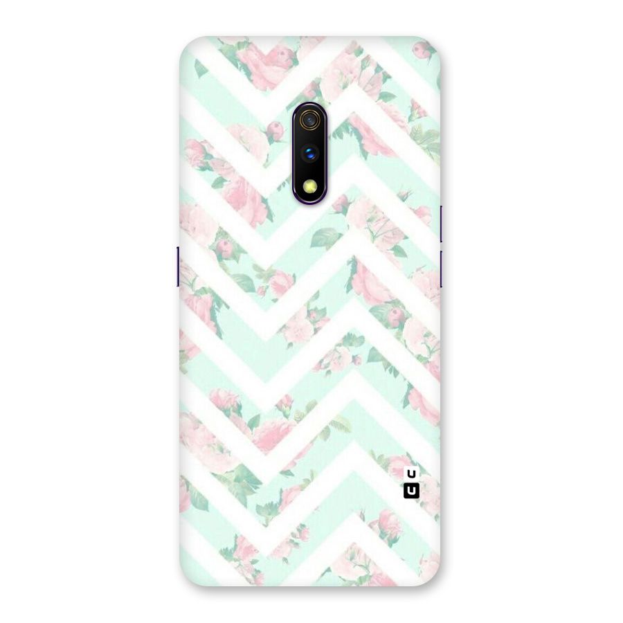 Pastel Floral Zig Zag Back Case for Realme X