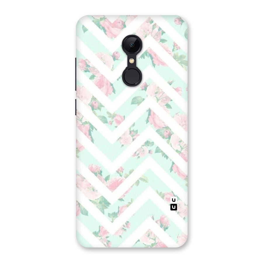 Pastel Floral Zig Zag Back Case for Redmi 5