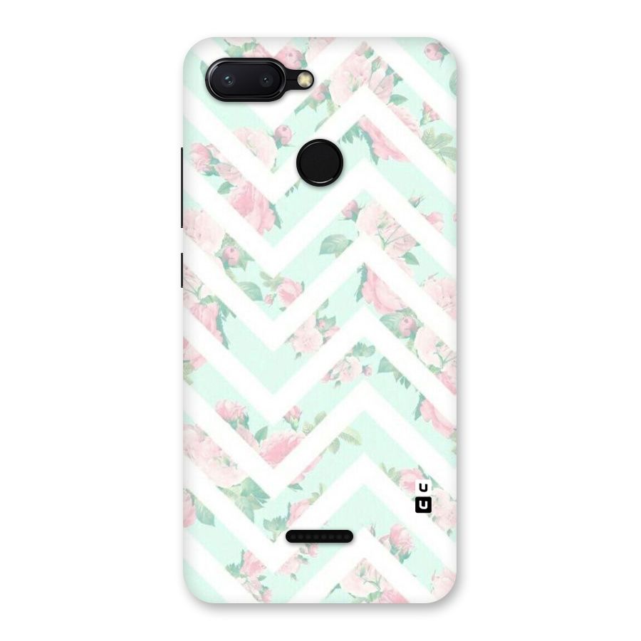 Pastel Floral Zig Zag Back Case for Redmi 6