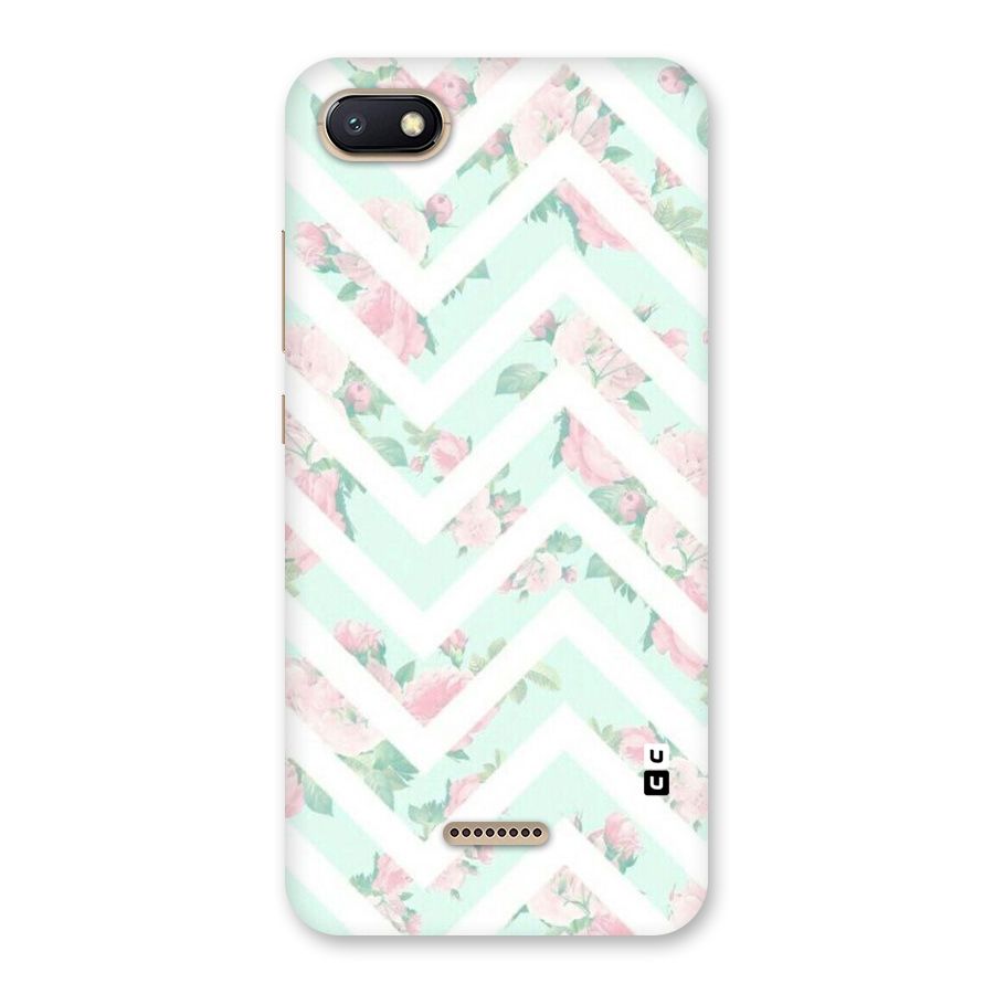 Pastel Floral Zig Zag Back Case for Redmi 6A