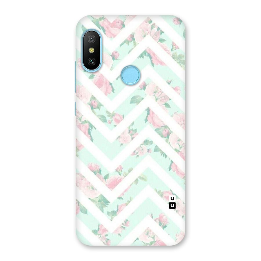 Pastel Floral Zig Zag Back Case for Redmi 6 Pro