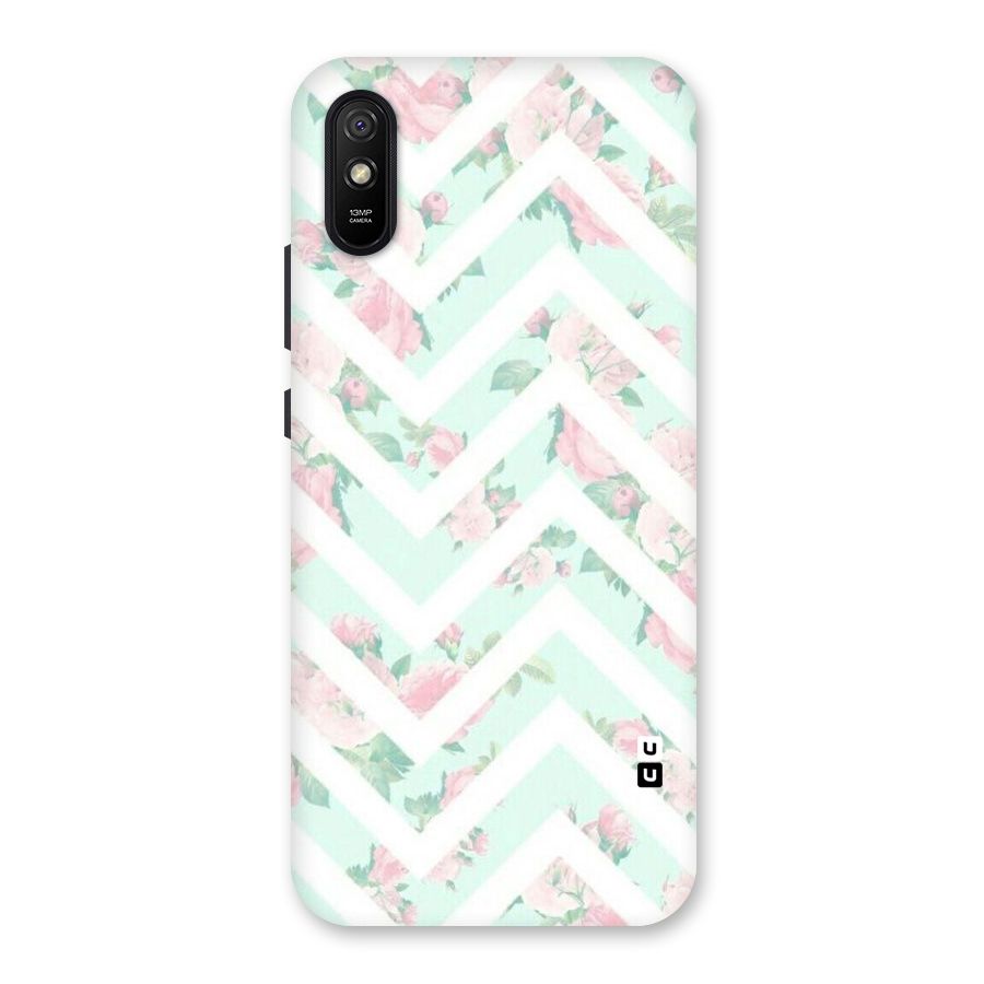 Pastel Floral Zig Zag Back Case for Redmi 9A