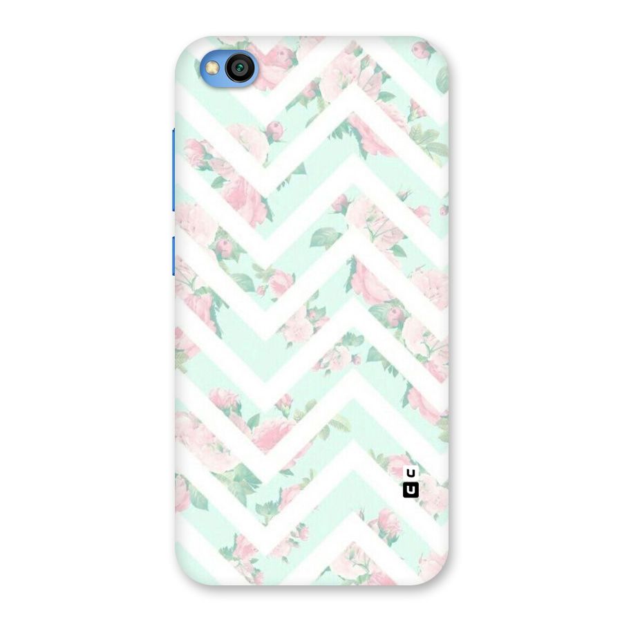 Pastel Floral Zig Zag Back Case for Redmi Go