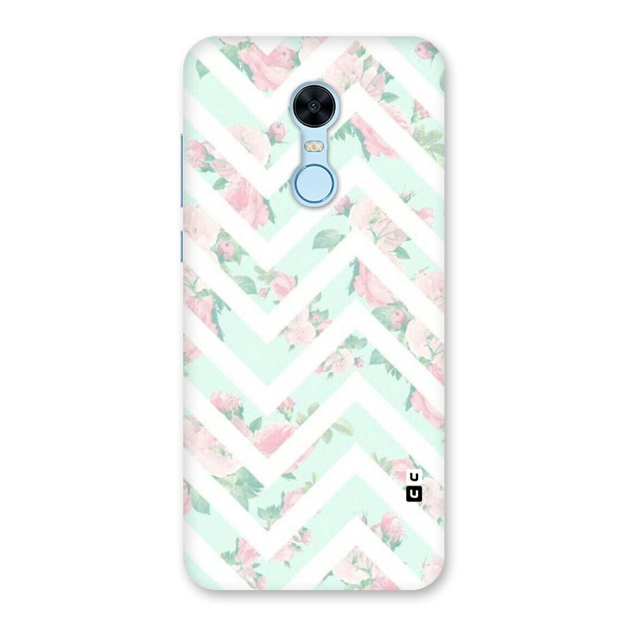 Pastel Floral Zig Zag Back Case for Redmi Note 5