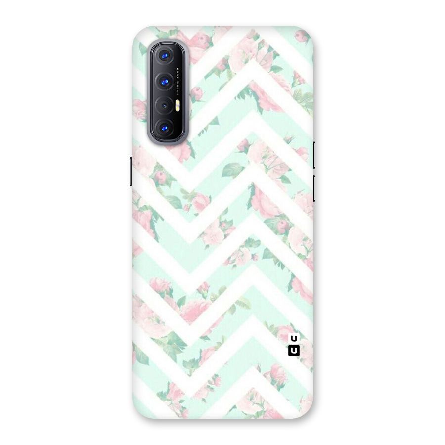 Pastel Floral Zig Zag Back Case for Reno3 Pro
