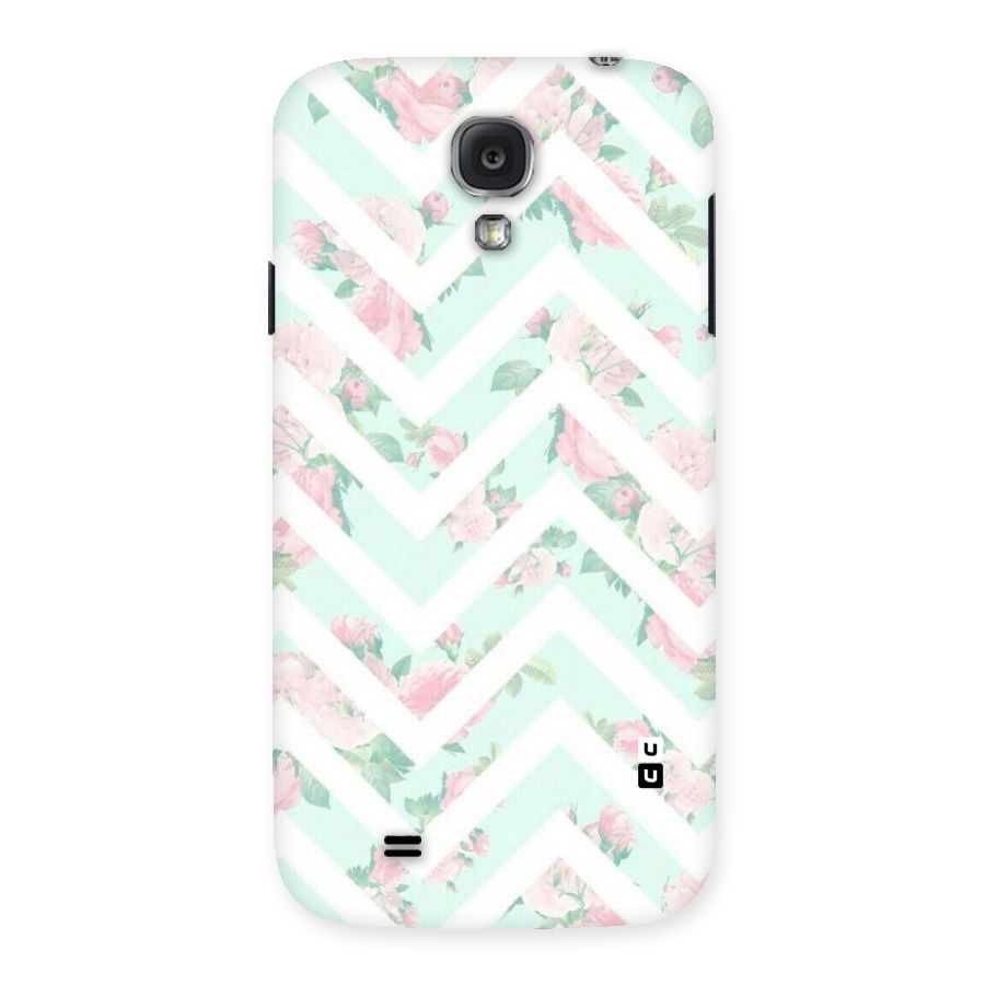 Pastel Floral Zig Zag Back Case for Samsung Galaxy S4