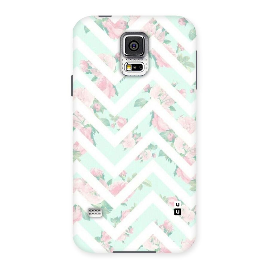 Pastel Floral Zig Zag Back Case for Samsung Galaxy S5
