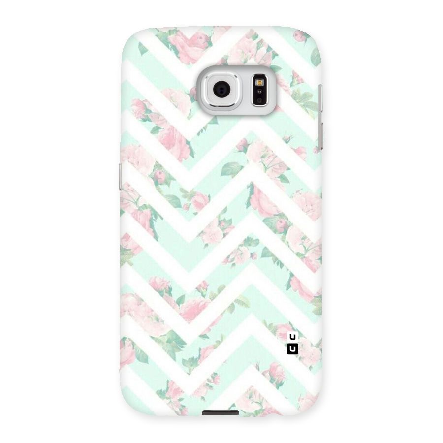 Pastel Floral Zig Zag Back Case for Samsung Galaxy S6