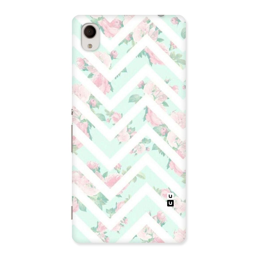 Pastel Floral Zig Zag Back Case for Sony Xperia M4