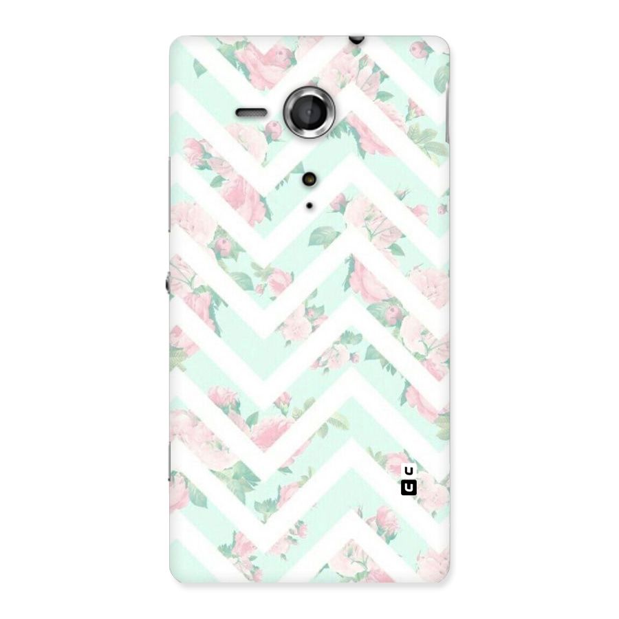 Pastel Floral Zig Zag Back Case for Sony Xperia SP