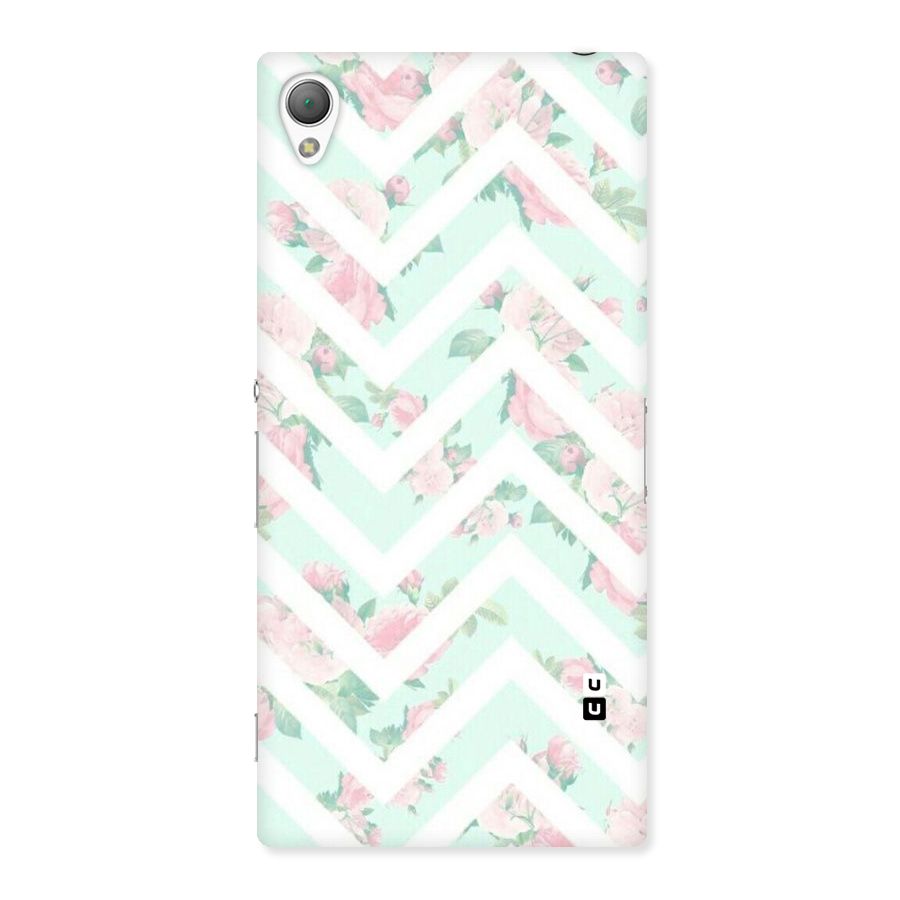 Pastel Floral Zig Zag Back Case for Sony Xperia Z3