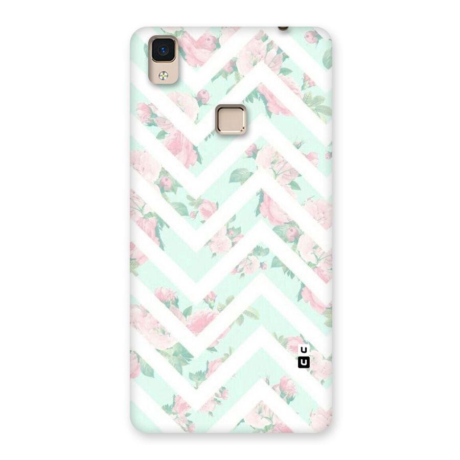 Pastel Floral Zig Zag Back Case for V3 Max
