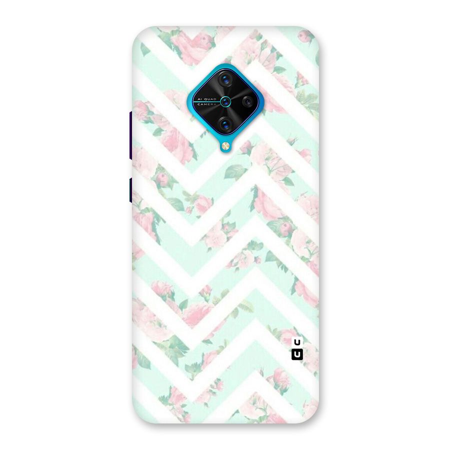 Pastel Floral Zig Zag Back Case for Vivo S1 Pro
