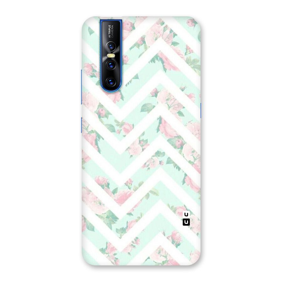 Pastel Floral Zig Zag Back Case for Vivo V15 Pro
