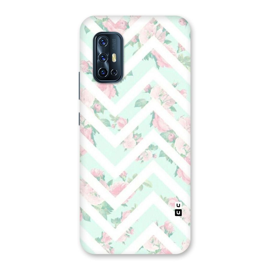 Pastel Floral Zig Zag Back Case for Vivo V17