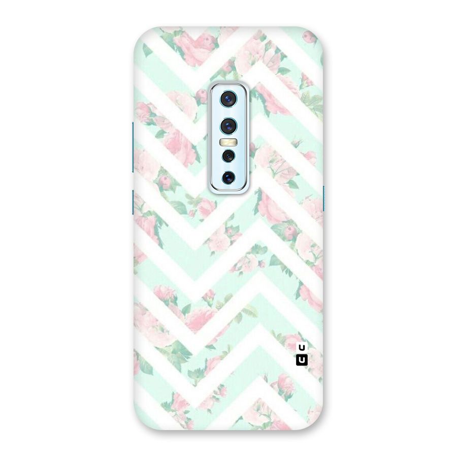 Pastel Floral Zig Zag Back Case for Vivo V17 Pro