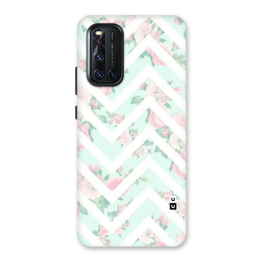Pastel Floral Zig Zag Back Case for Vivo V19