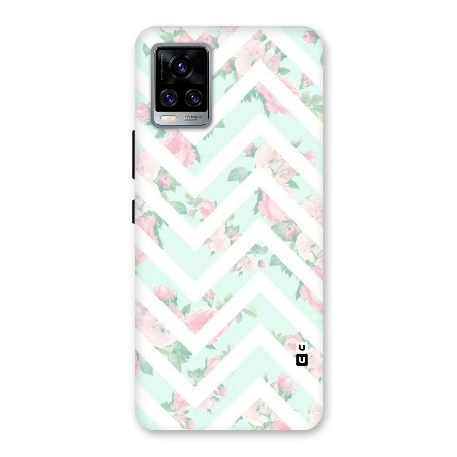 Pastel Floral Zig Zag Back Case for Vivo V20 Pro