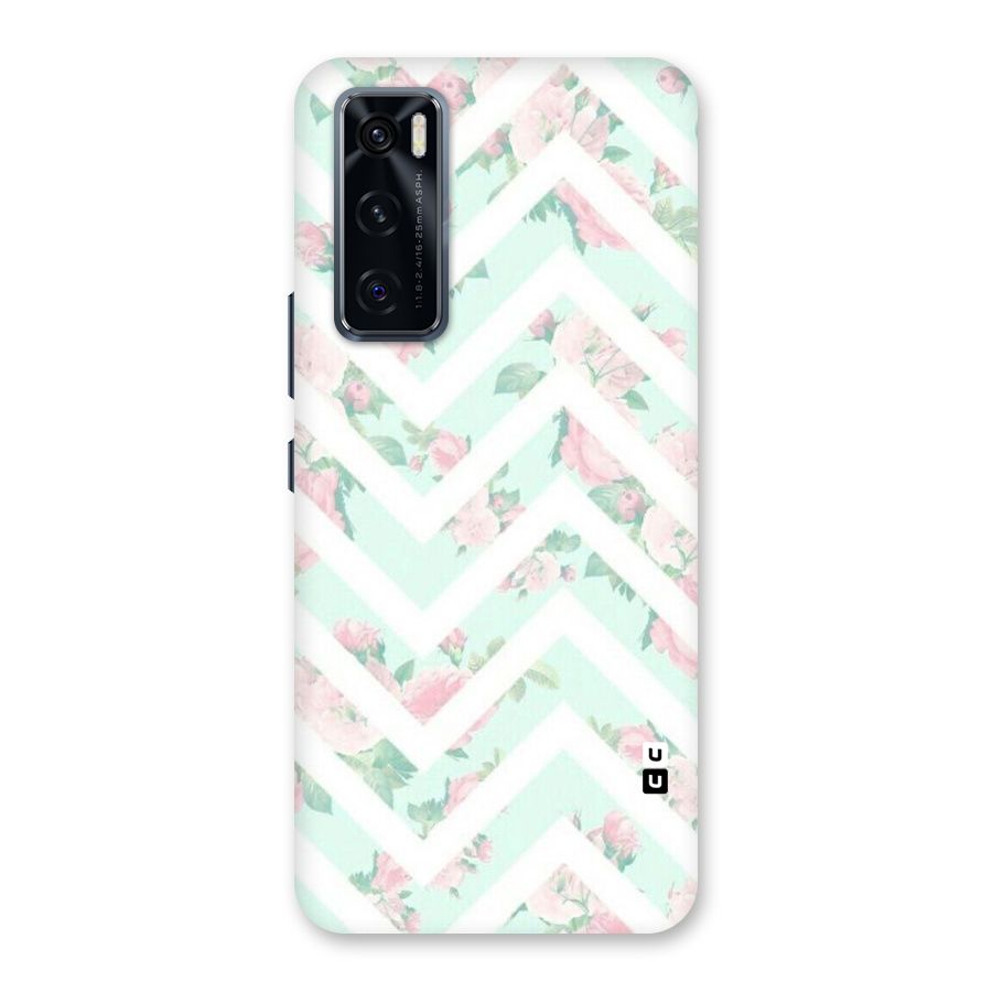 Pastel Floral Zig Zag Back Case for Vivo V20 SE