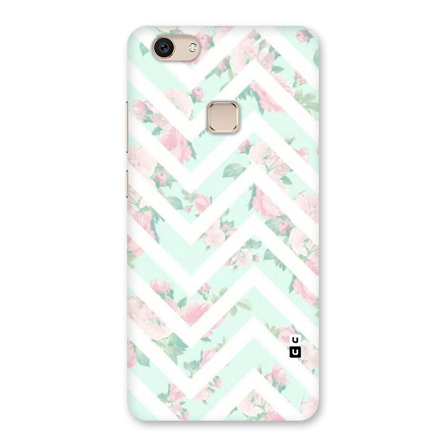 Pastel Floral Zig Zag Back Case for Vivo V7