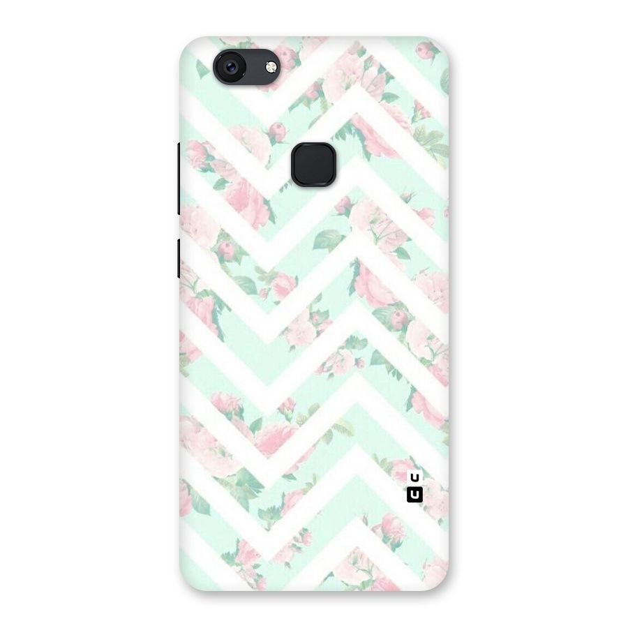 Pastel Floral Zig Zag Back Case for Vivo V7 Plus
