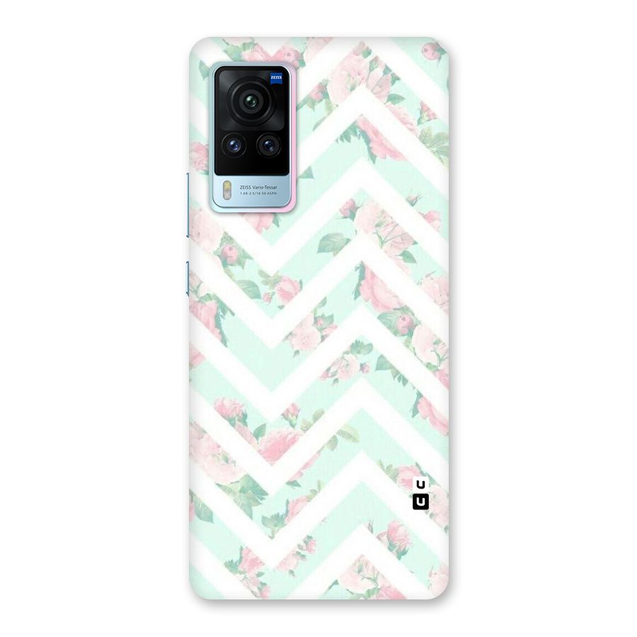 Pastel Floral Zig Zag Back Case for Vivo X60 Pro