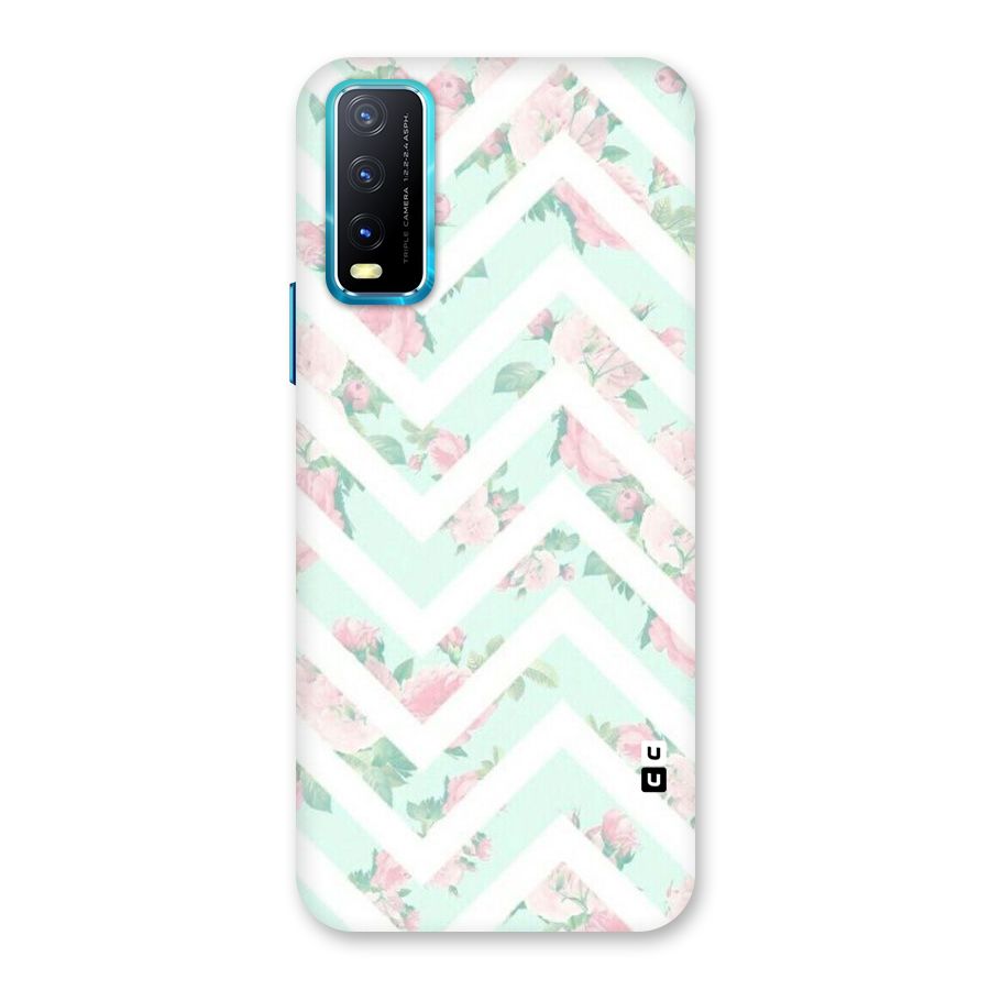Pastel Floral Zig Zag Back Case for Vivo Y20G
