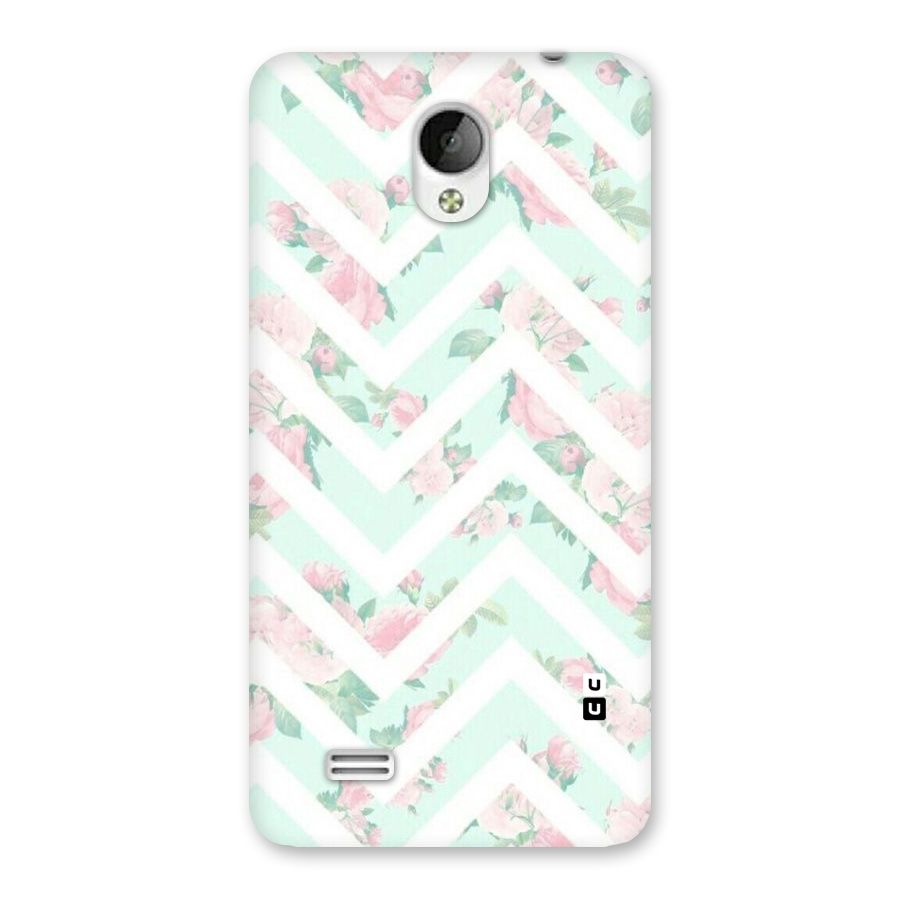 Pastel Floral Zig Zag Back Case for Vivo Y21