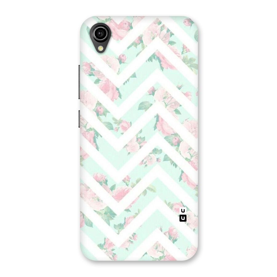 Pastel Floral Zig Zag Back Case for Vivo Y90