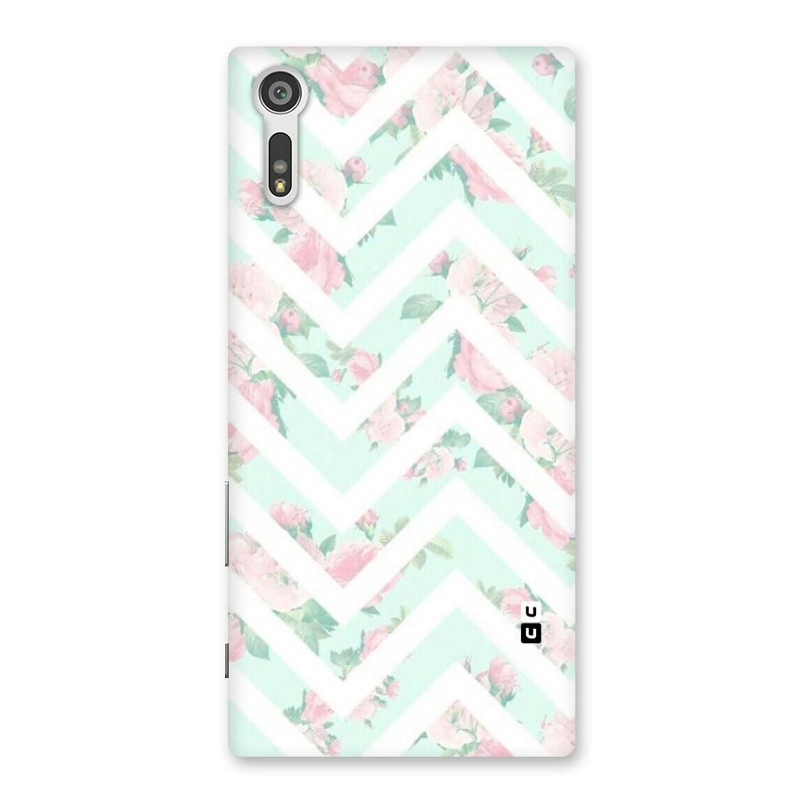 Pastel Floral Zig Zag Back Case for Xperia XZ