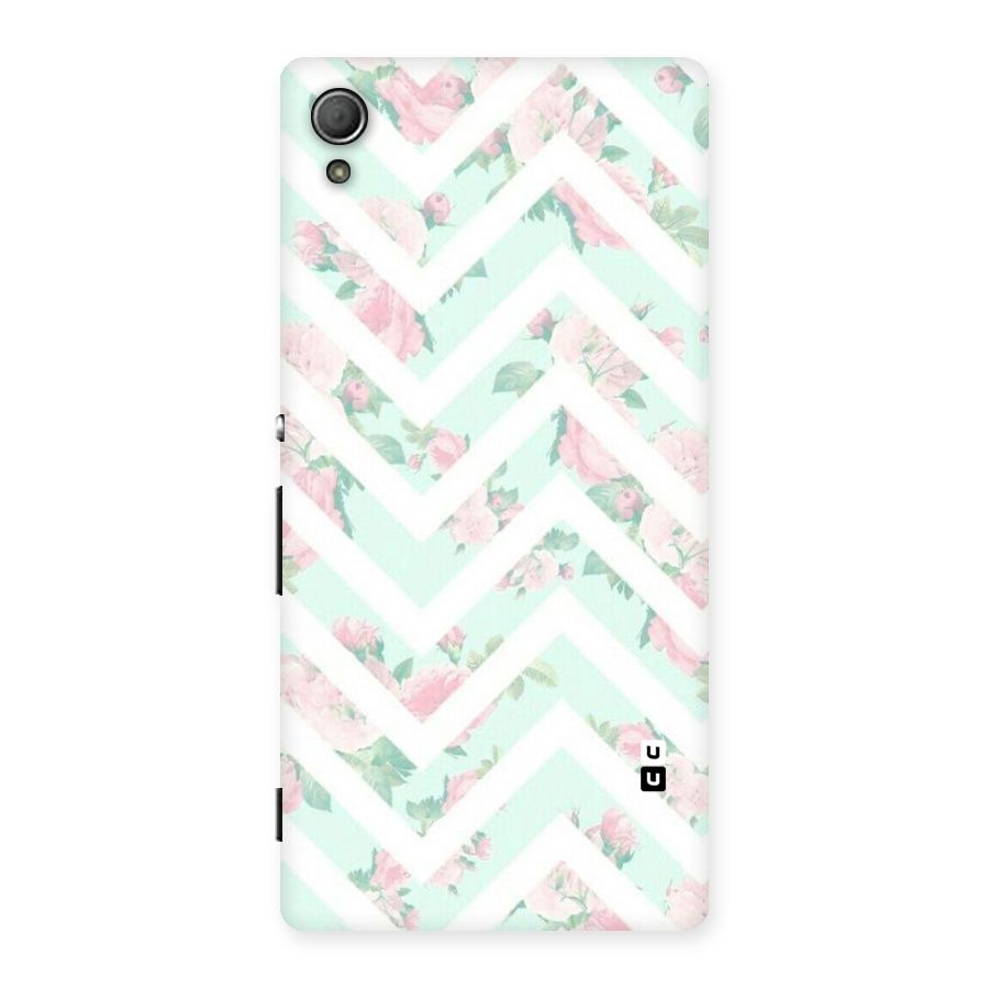 Pastel Floral Zig Zag Back Case for Xperia Z3 Plus