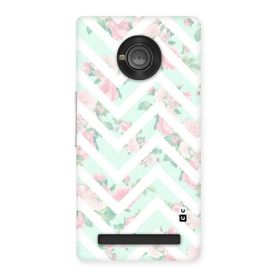 Pastel Floral Zig Zag Back Case for Yu Yunique