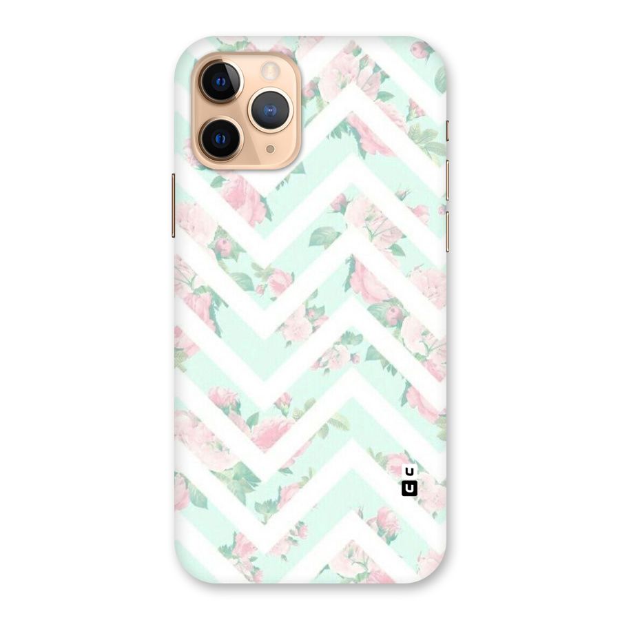 Pastel Floral Zig Zag Back Case for iPhone 11 Pro