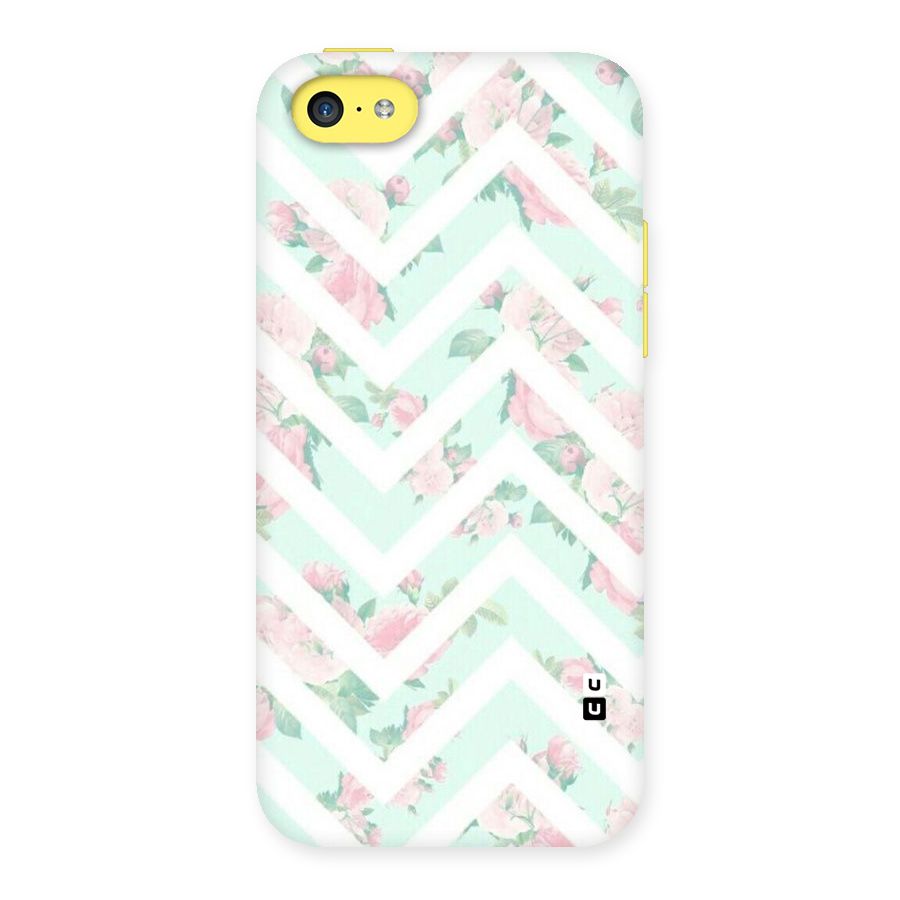 Pastel Floral Zig Zag Back Case for iPhone 5C