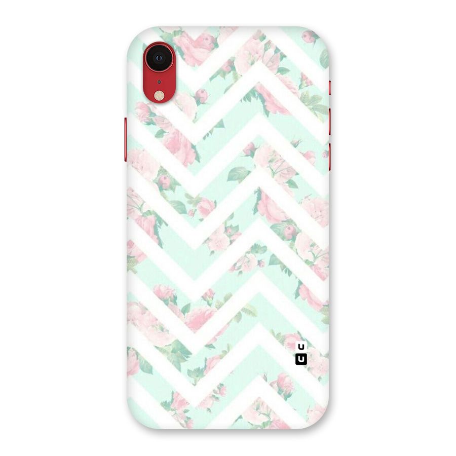 Pastel Floral Zig Zag Back Case for iPhone XR