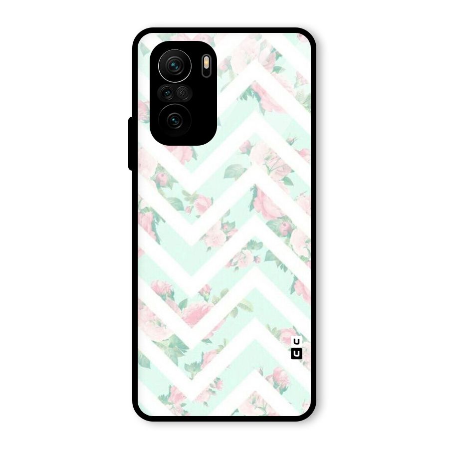 Pastel Floral Zig Zag Glass Back Case for Mi 11x