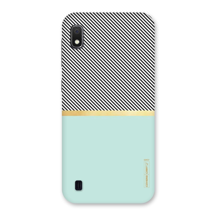 Pastel Green Base Stripes Back Case for Galaxy A10