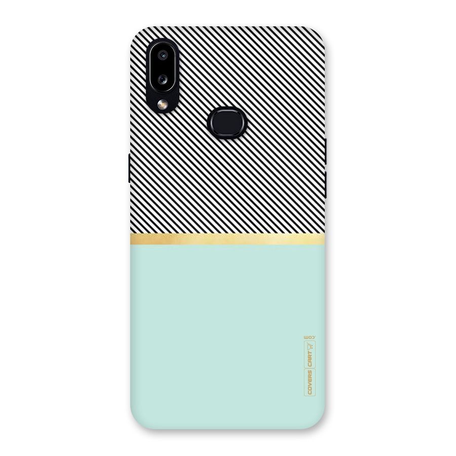 Pastel Green Base Stripes Back Case for Galaxy A10s