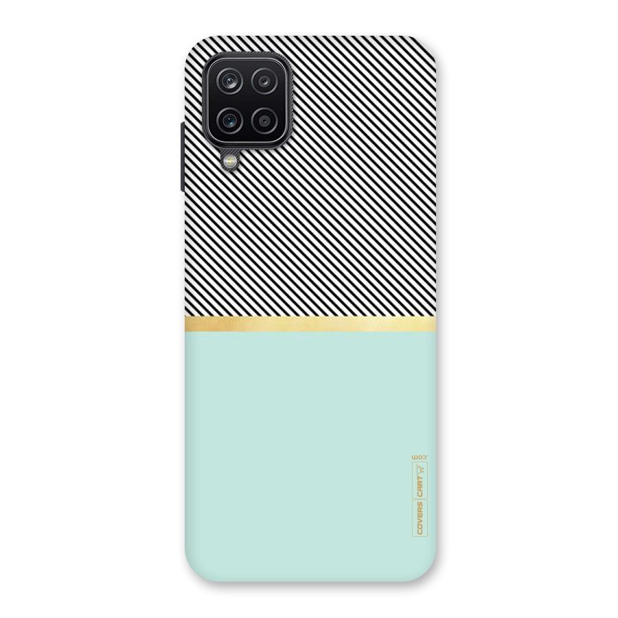 Pastel Green Base Stripes Back Case for Galaxy A12