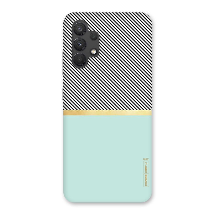Pastel Green Base Stripes Back Case for Galaxy A32