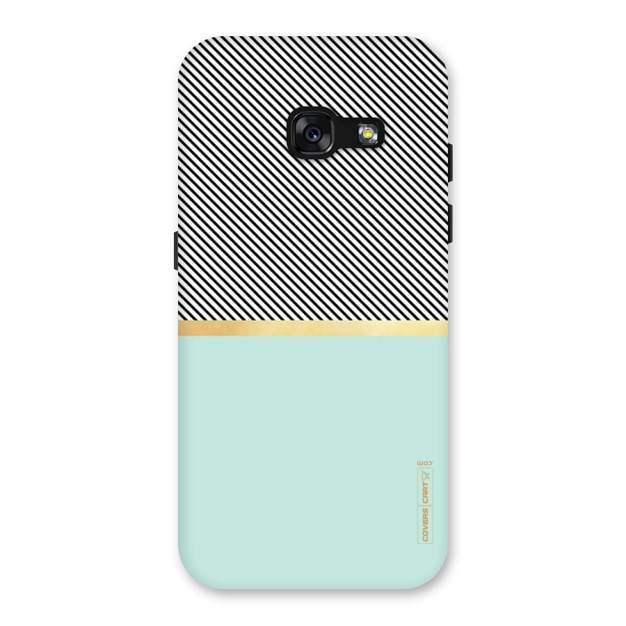 Pastel Green Base Stripes Back Case for Galaxy A3 (2017)