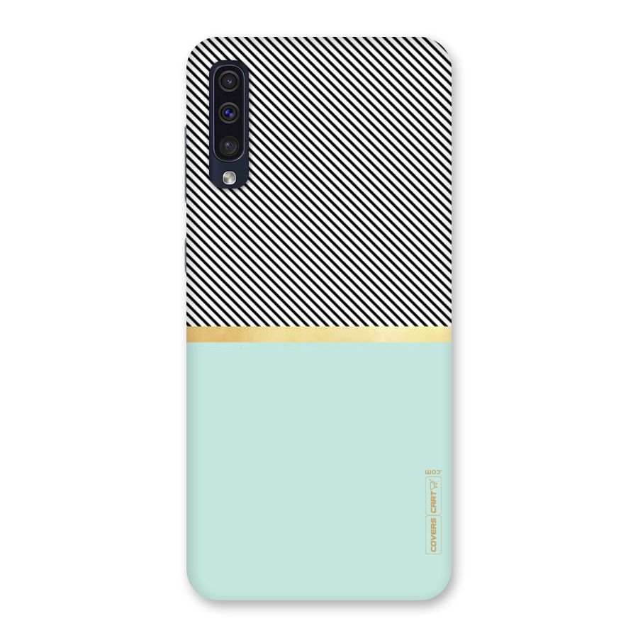 Pastel Green Base Stripes Back Case for Galaxy A50s