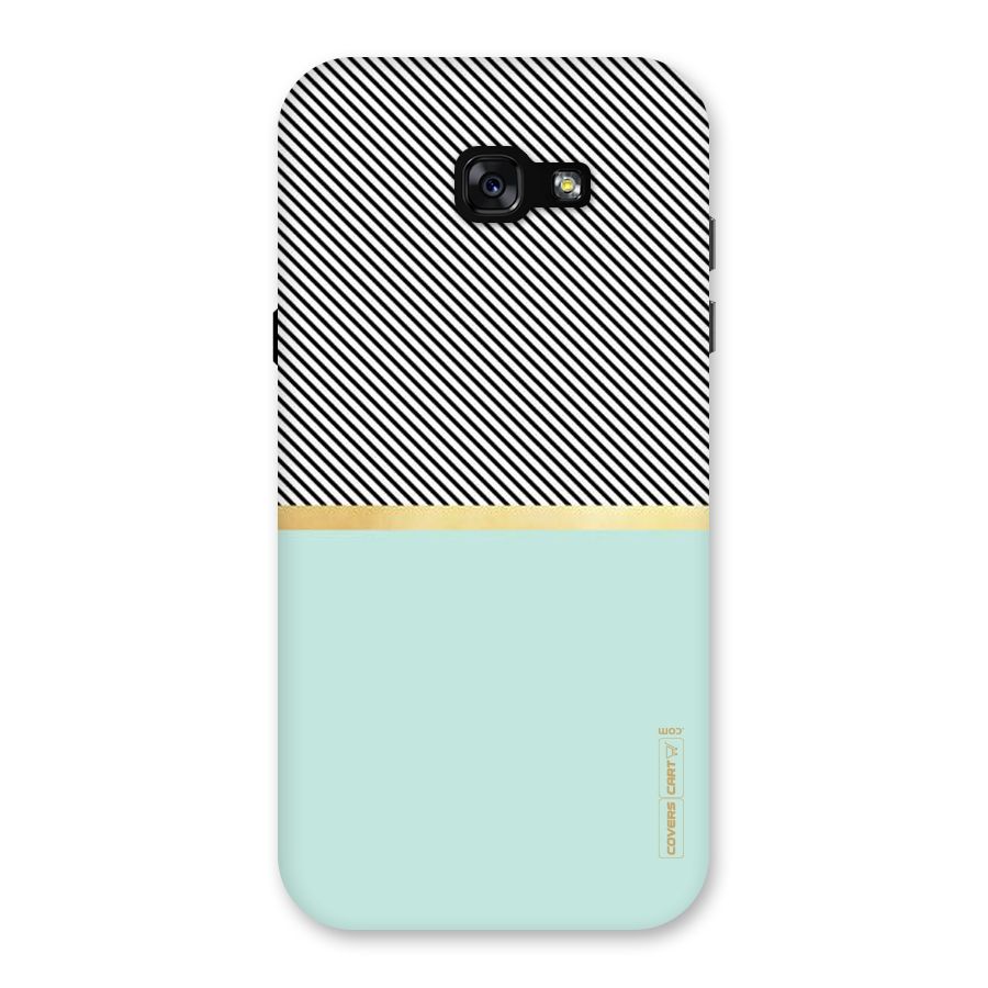 Pastel Green Base Stripes Back Case for Galaxy A7 (2017)