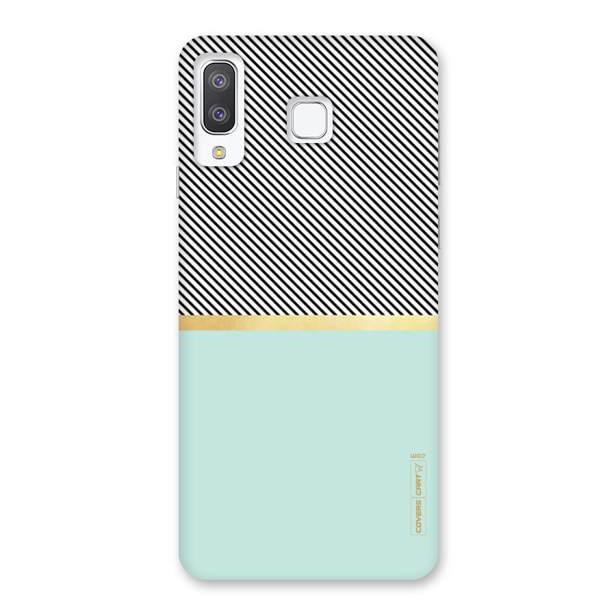 Pastel Green Base Stripes Back Case for Galaxy A8 Star